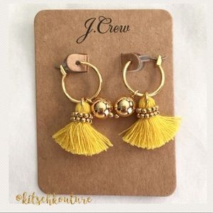 J. Crew Bead and Tassel Earrings